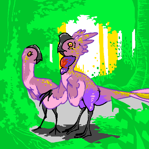 Drawing of dinosaurs.