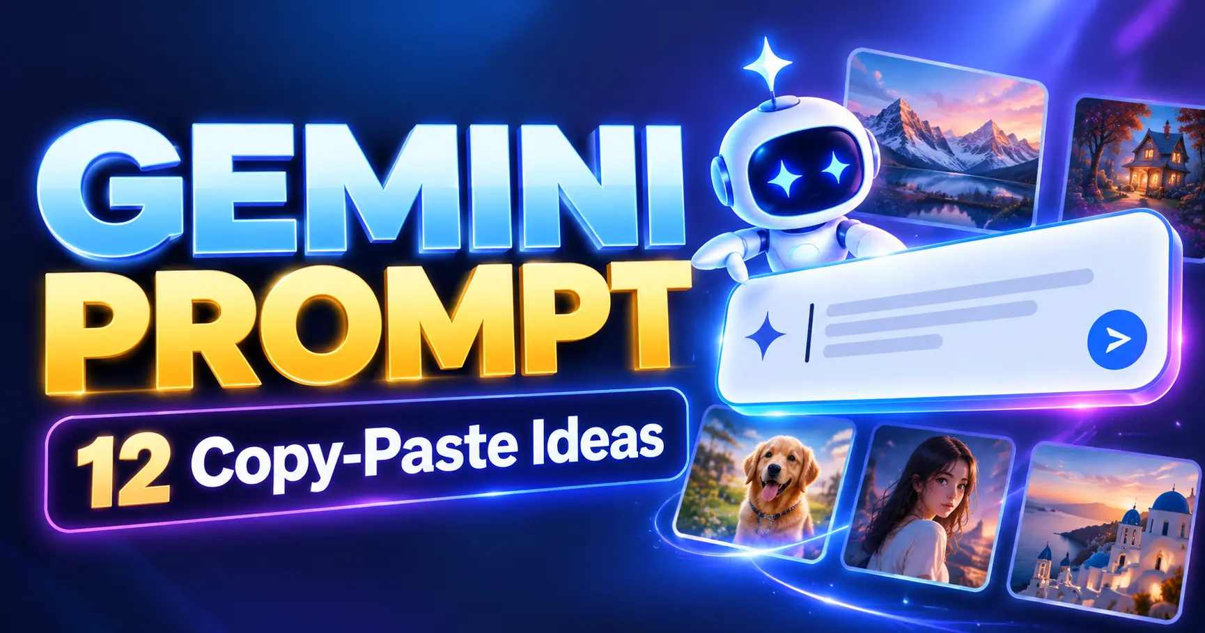 Gemini prompt guide with examples for writing, planning, and AI photo generation
