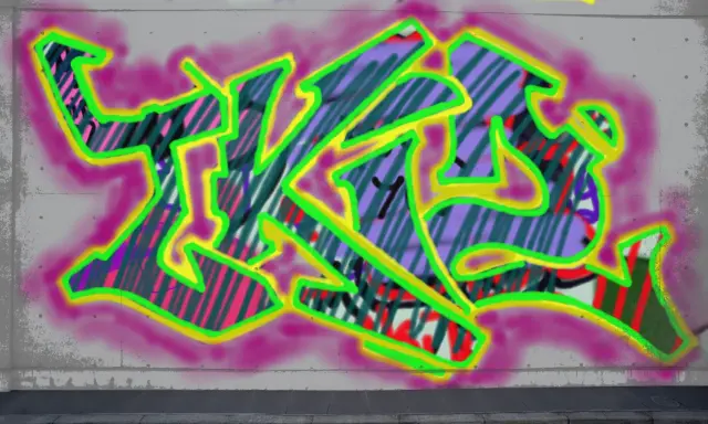 Graffiti artwork by Tkiz