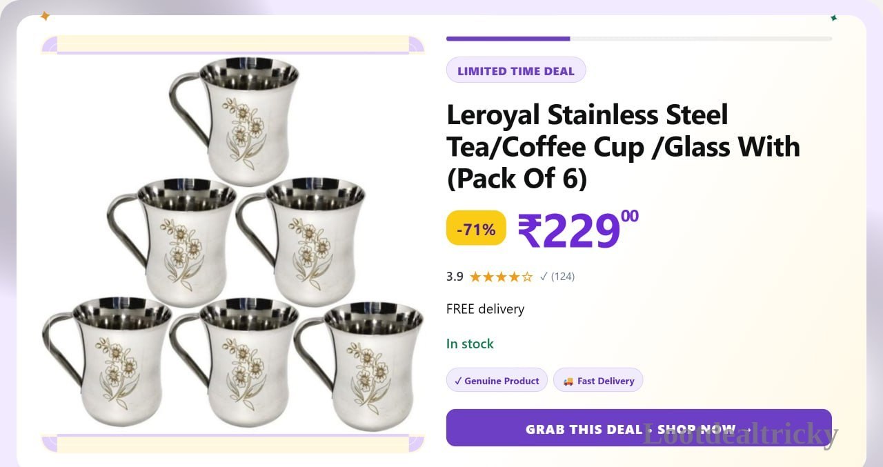   stainless Steel Tea – Just ₹229 | Top Unbeatable Deal