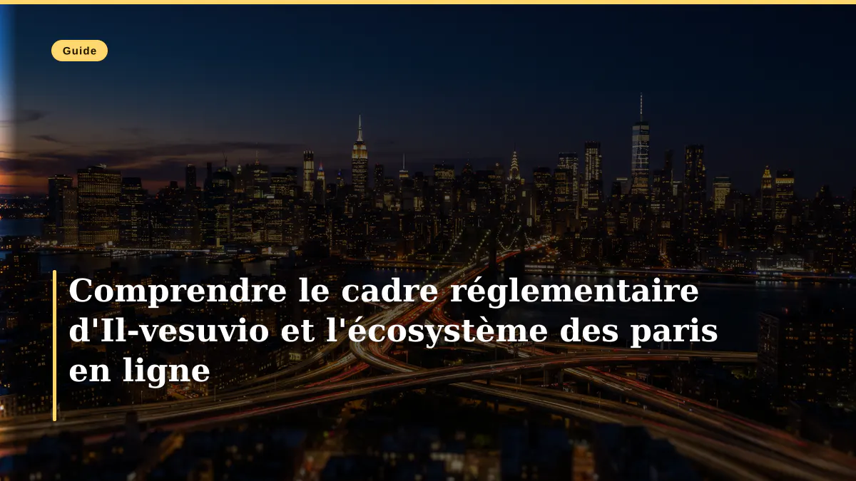 Comprendre le cadre réglementaire d'Il-vesuvio et l'écosystème des paris en ligne