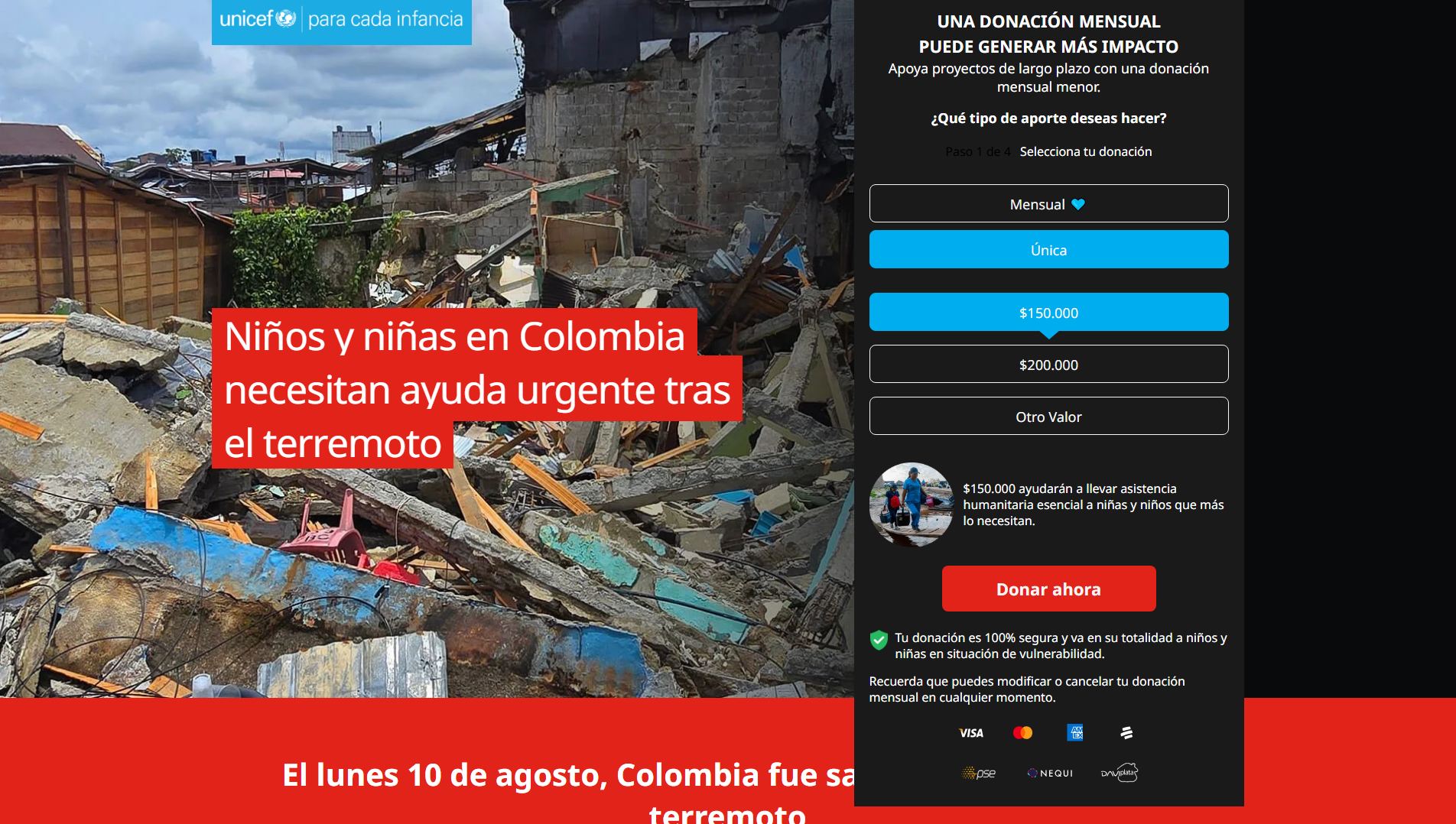 Stored capture of unicefdonacioncol.top