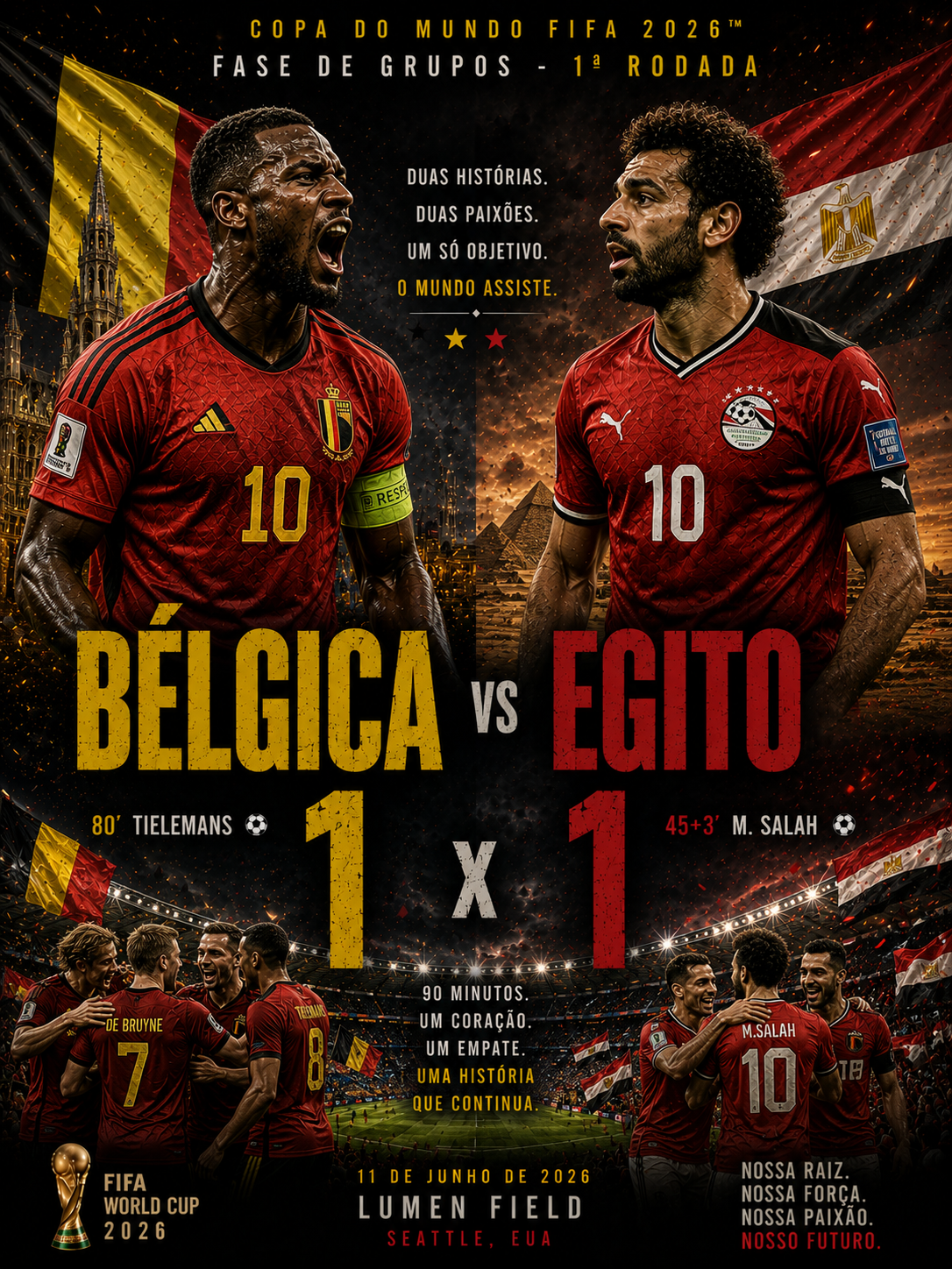 1ª Rodada Bélgica x Egito