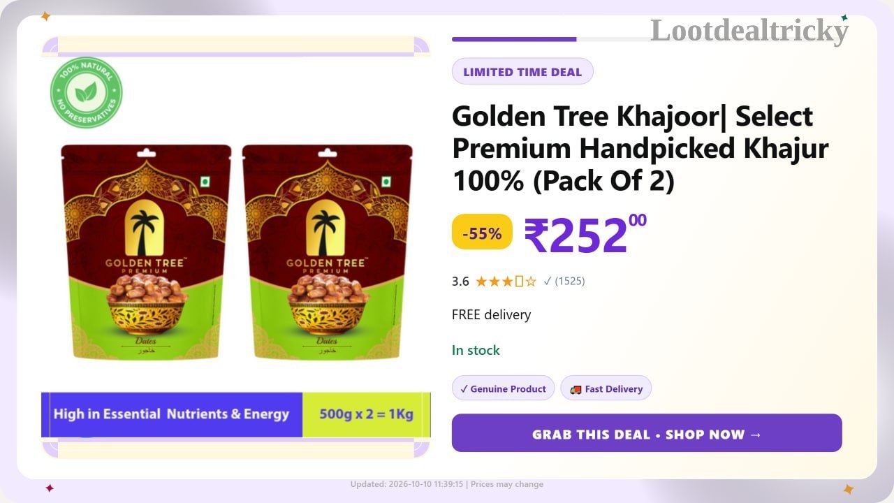 Pure Dry Dates – Just ₹252 | Top Unbeatable Deal