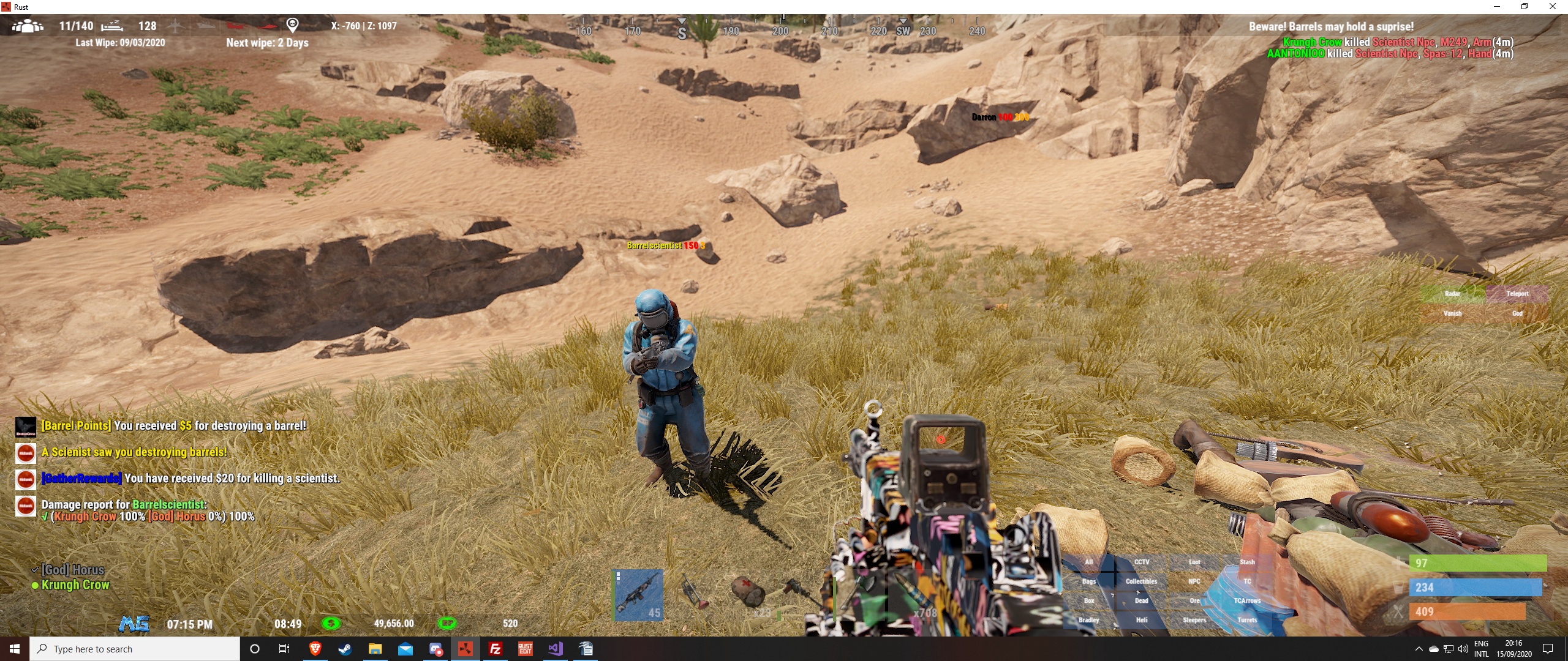 example 1 shown in radar and chat notification