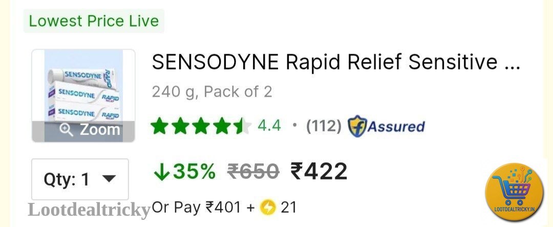 Lowest Sensodyne Rapid | Loot Ka Maal