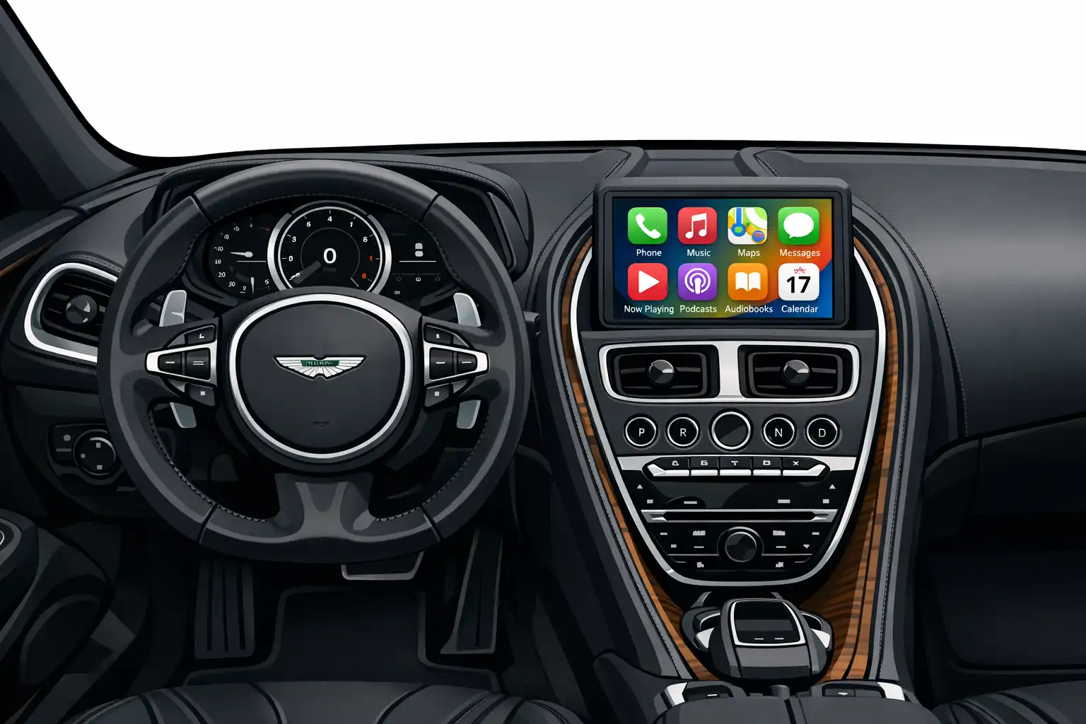 Intérieur Aston Martin DB11 2018 avec écran d'origine