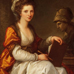 Автопортрет с бюстом Минервы 1780