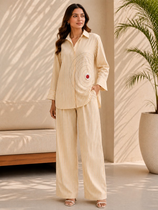 Yarn Dyed Yellow Co-ord ND-335