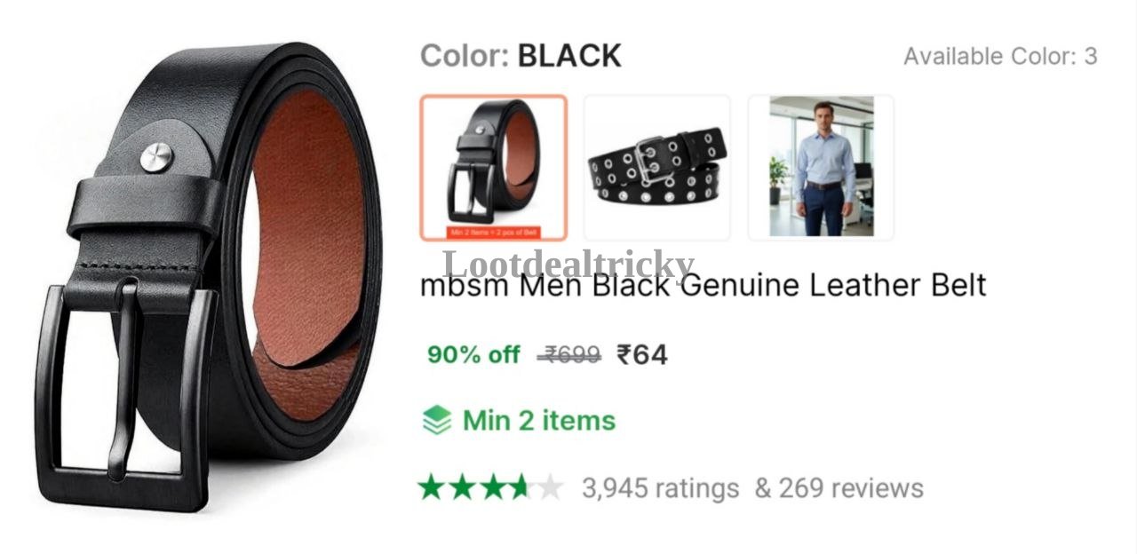 Genuine Leather Belt – Just ₹64 | Best Price Drop Today