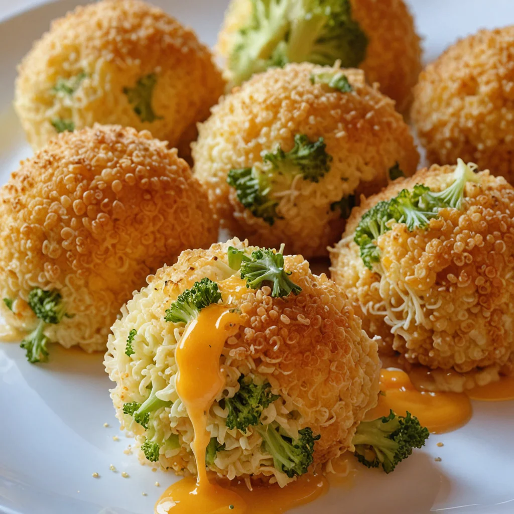 Baked Cheese Balls with Broccoli