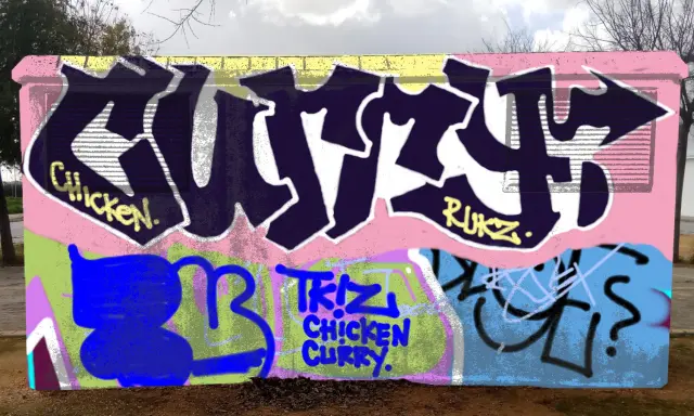 Graffiti artwork by Tkiz