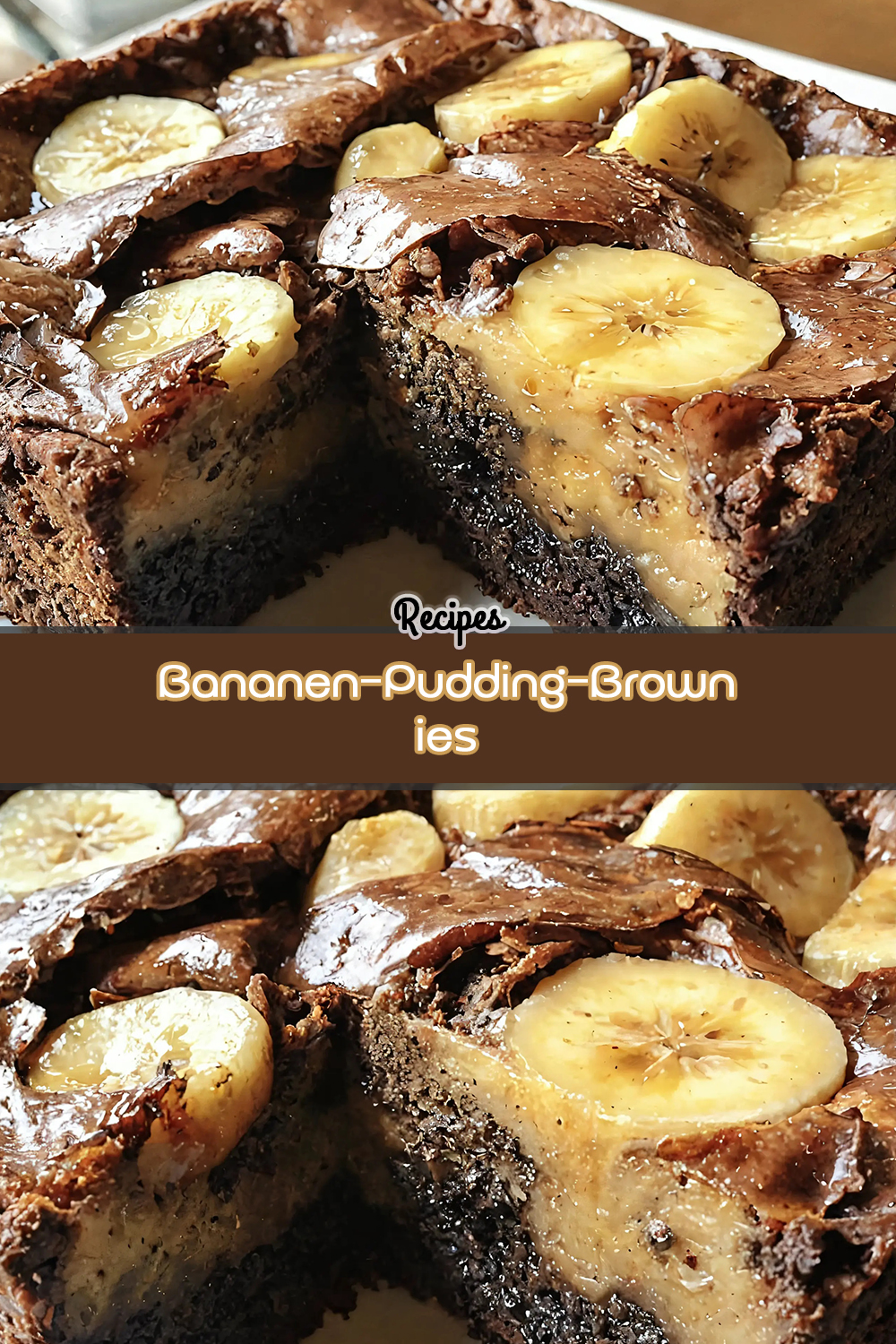 Bananen-Pudding-Brownies