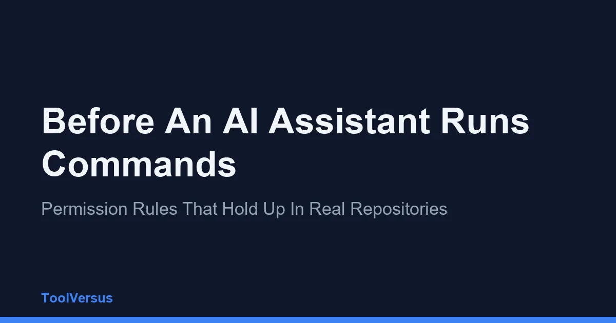 Before An AI Assistant Runs Commands
