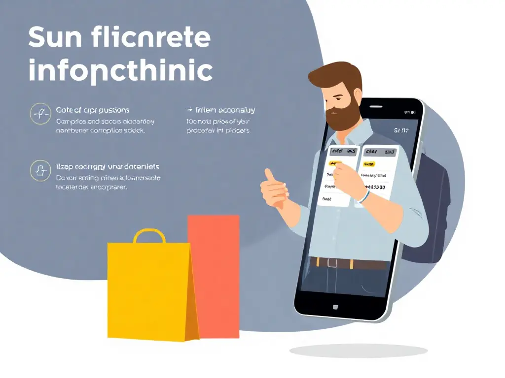 Покупатель сравнивает цены на смартфоне