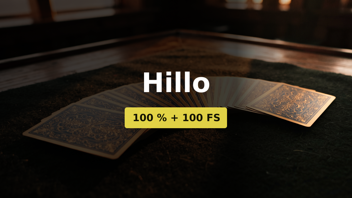 Hillo kasino — tervetuliaisbonus 100 % + 100 FS, maksutavat: Visa, Mastercard, Skrill, Neteller