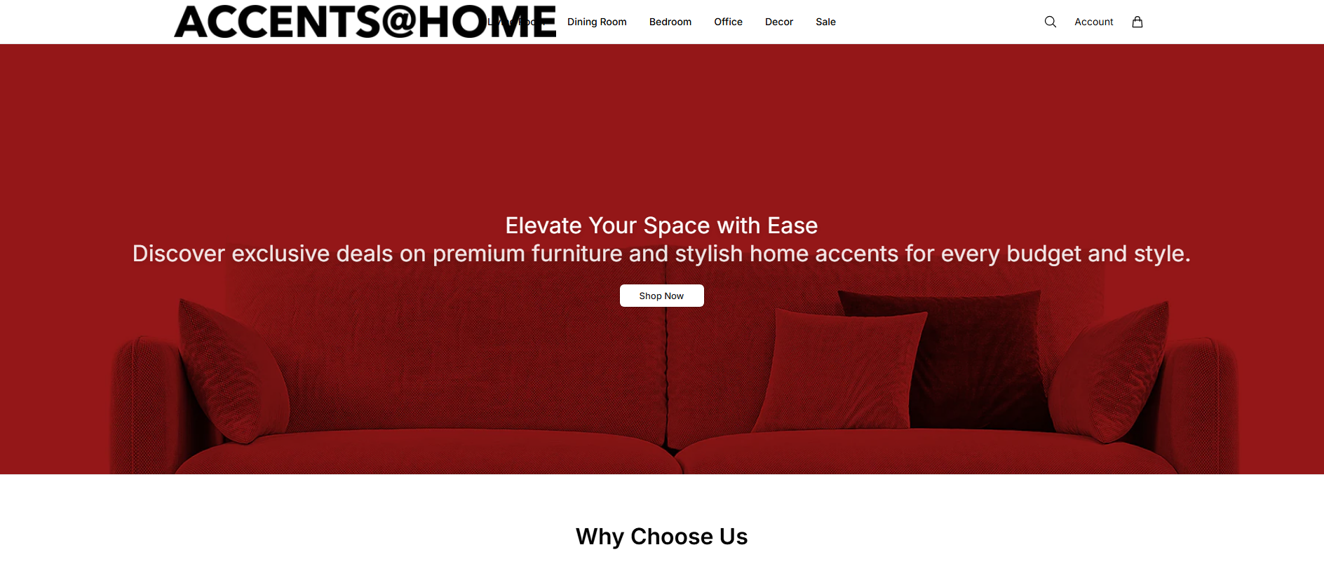 Stored capture of accentsathomehome.shop