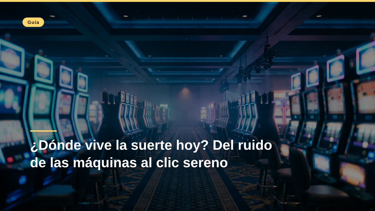 ¿Dónde vive la suerte hoy? Del ruido de las máquinas al clic sereno