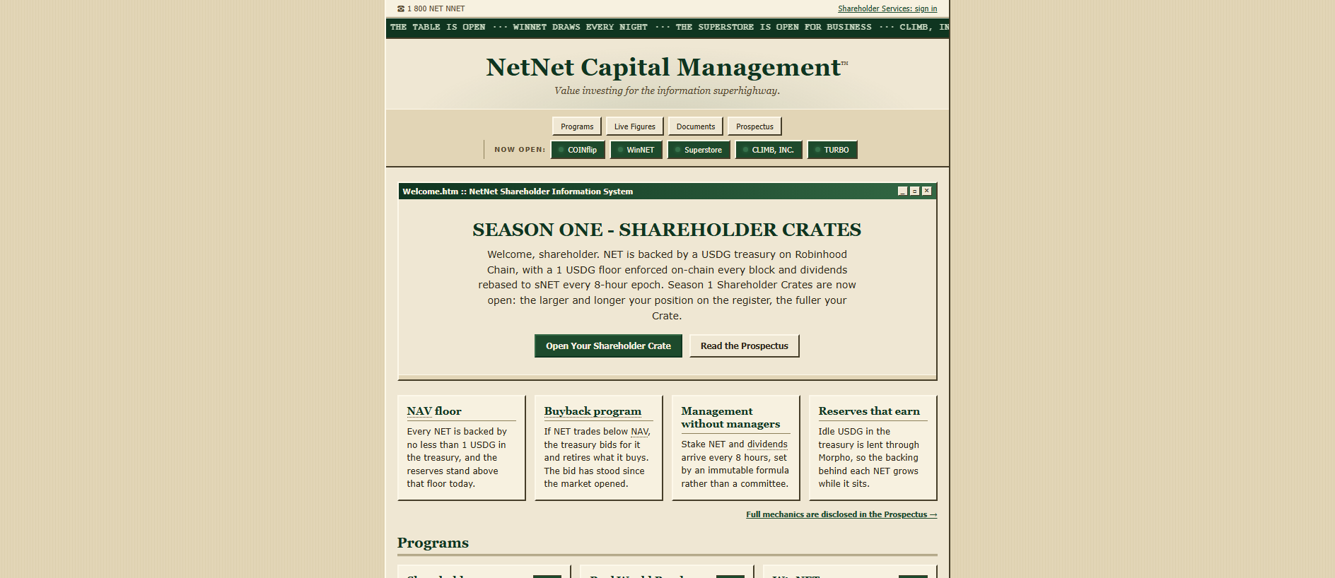 Stored capture of netnetcapitallaunch.com