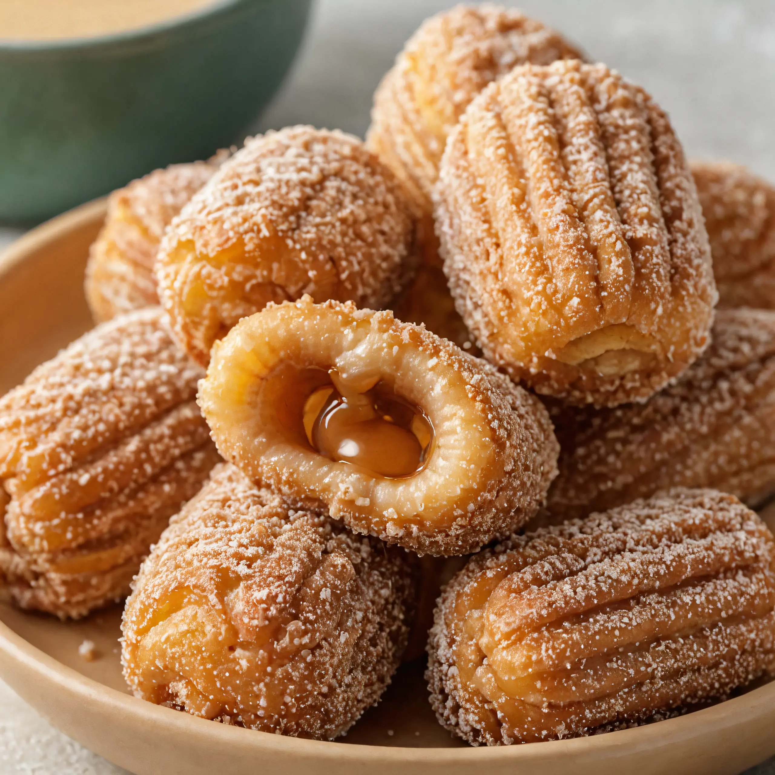 Caramel Filled Churro Bites Recipe