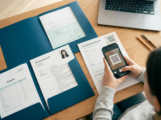 Digitale Bewerbungsmappe per QR-Code