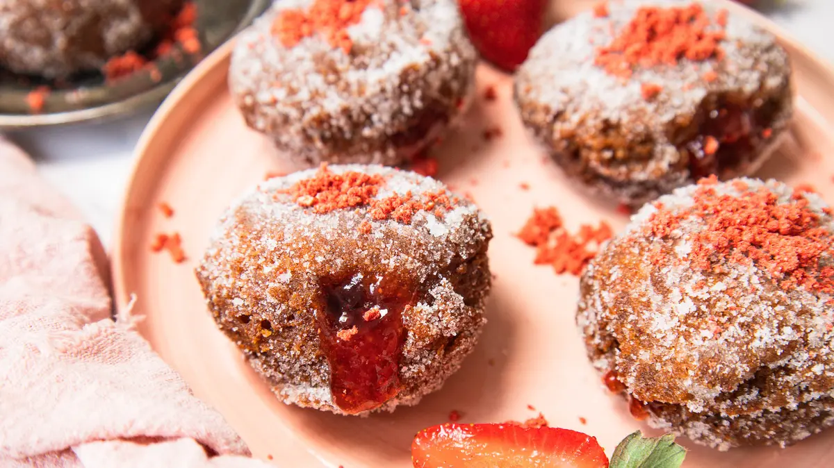 Strawberry Donuts Get Extra Flavor Boost