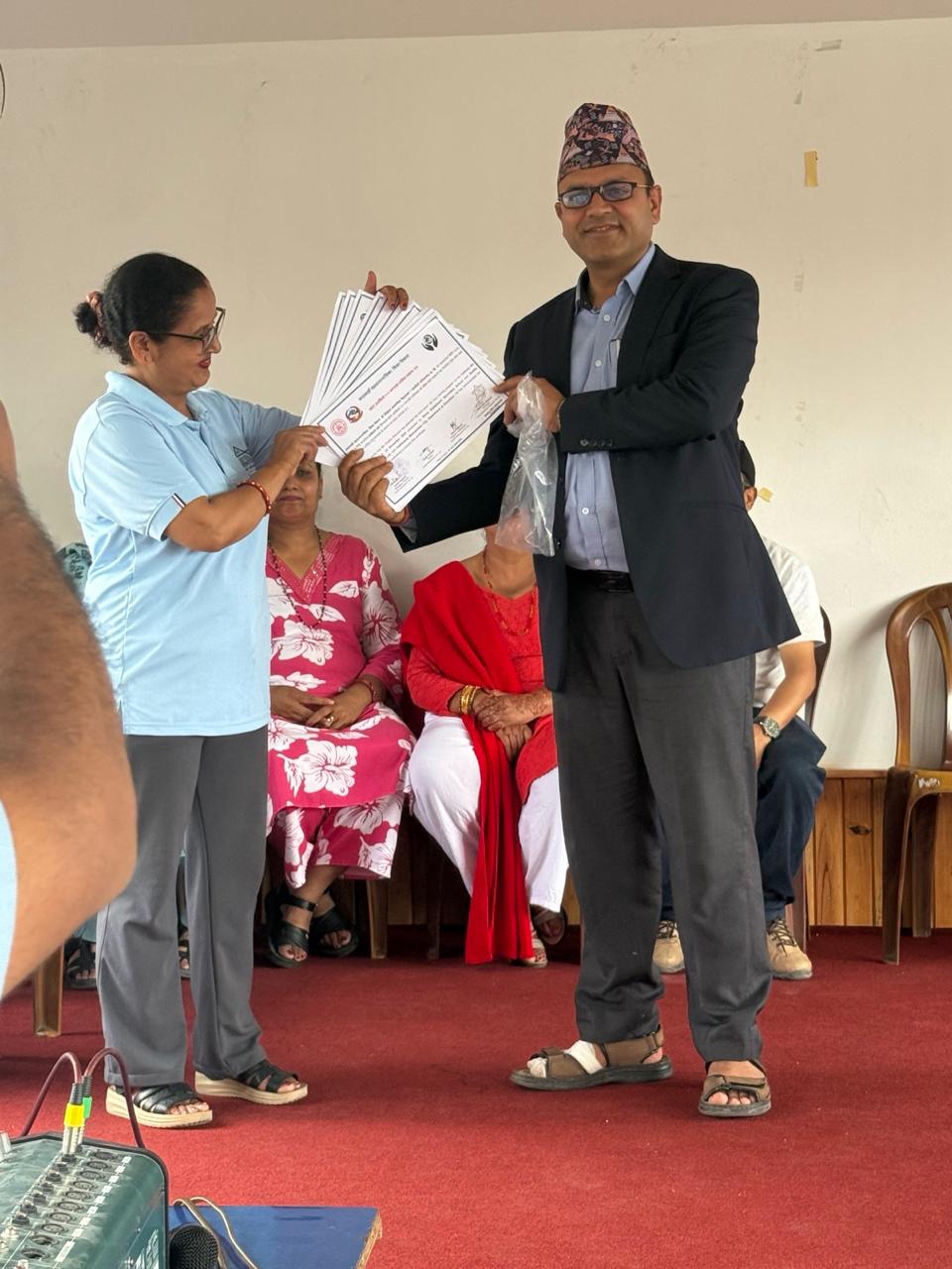 Students receiving awards
