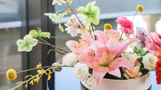 corporate landscape centrepiece floral arrangement professional event design Toronto Vancouver Canada high resolution