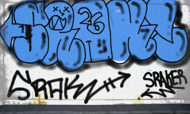 Graffiti artwork by SRAK