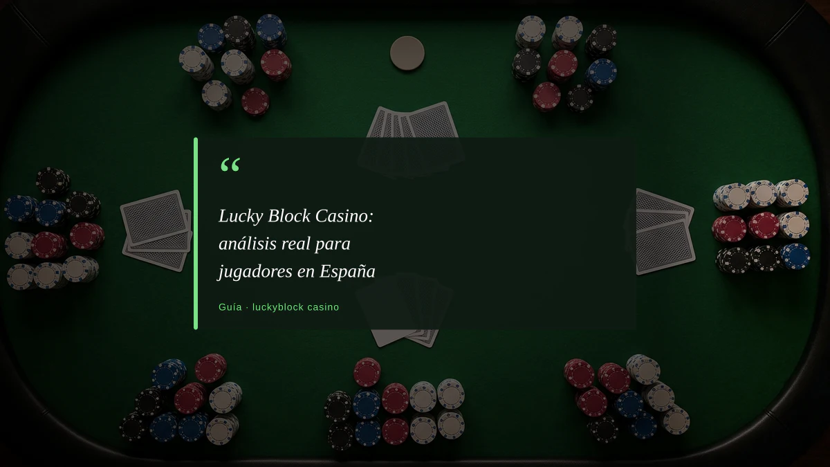 Lucky Block Casino: análisis real para jugadores en España