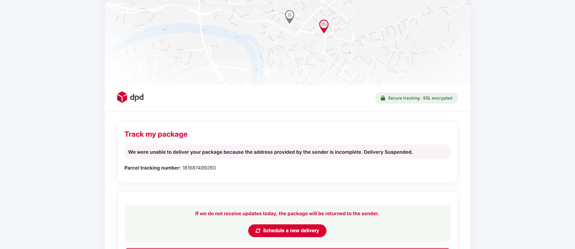 Forensic screenshot of [REDACTED] showing the phishing page layout