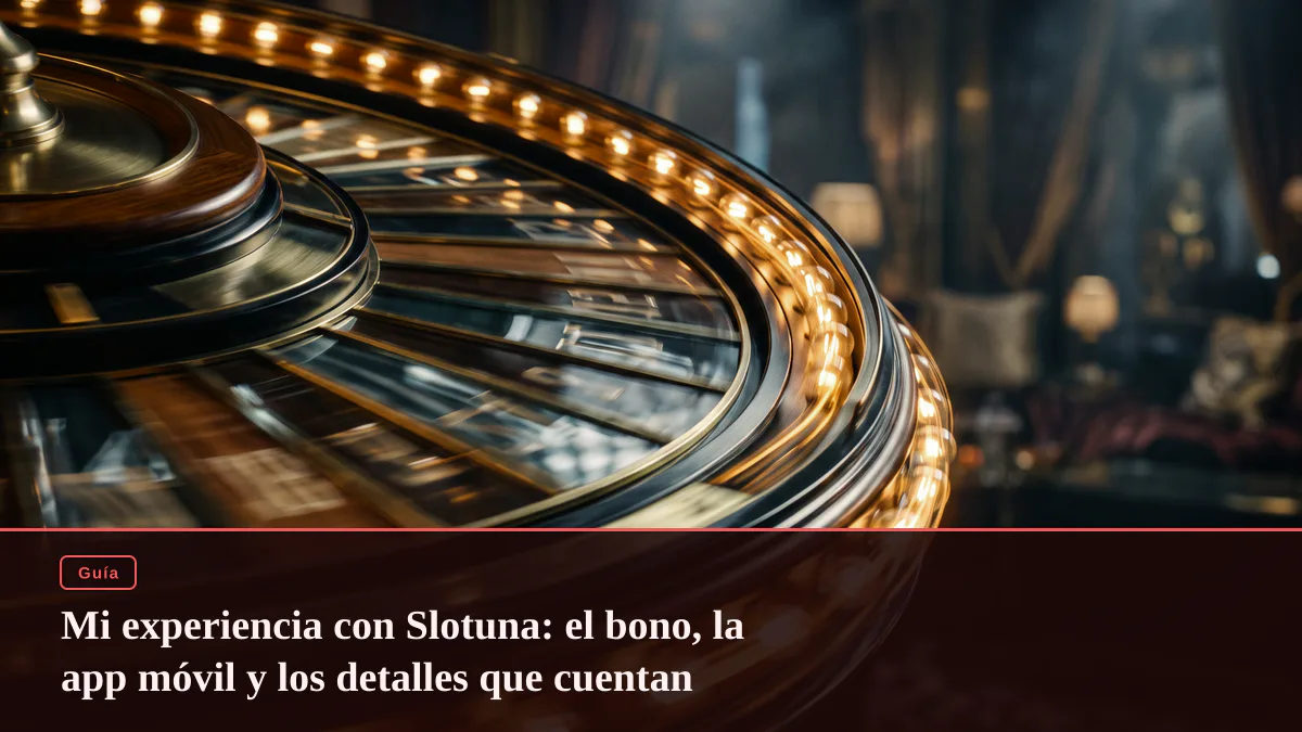 Mi experiencia con Slotuna: el bono, la app móvil y los detalles que cuentan