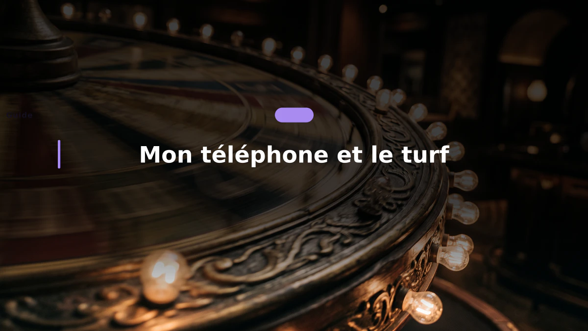 Mon téléphone et le turf
