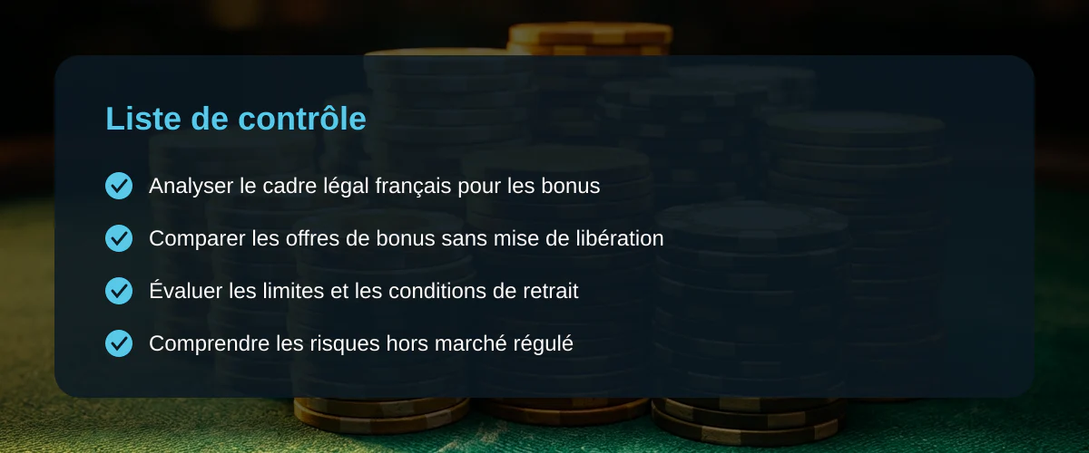 Définir le meilleur casino sans wager pour un joueur français — Liste de contrôle