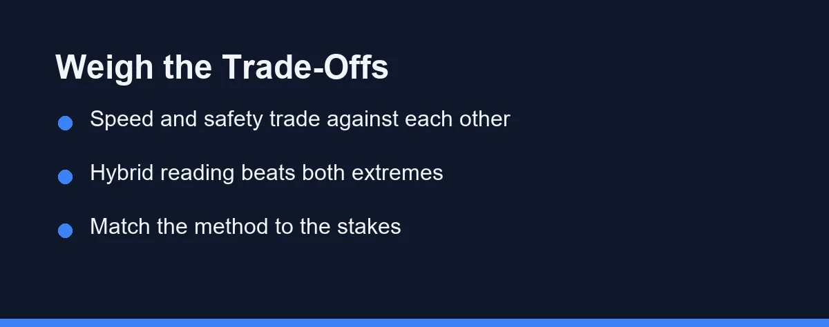 Weigh the Trade-Offs
