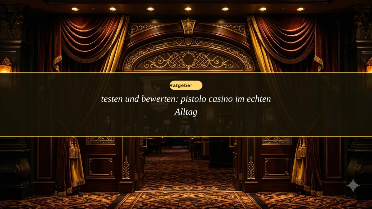 testen und bewerten: pistolo casino im echten Alltag