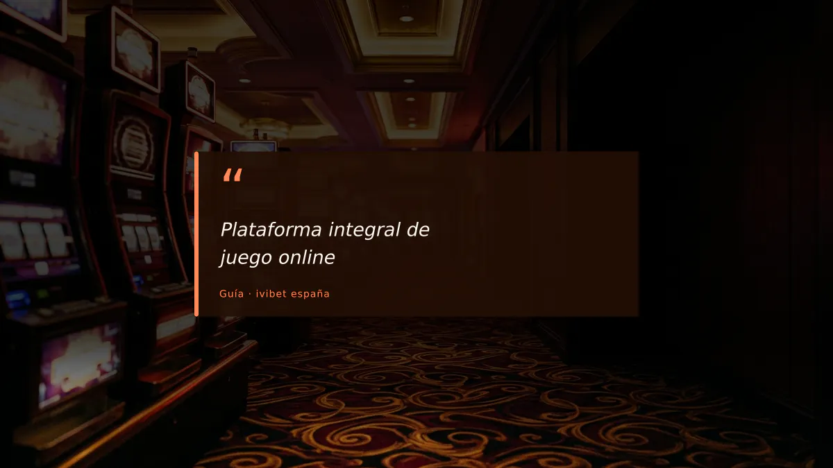 Plataforma integral de juego online