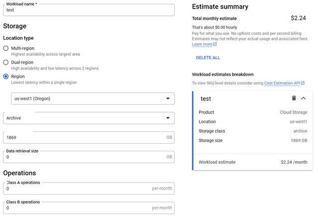 storage-cost-estimate