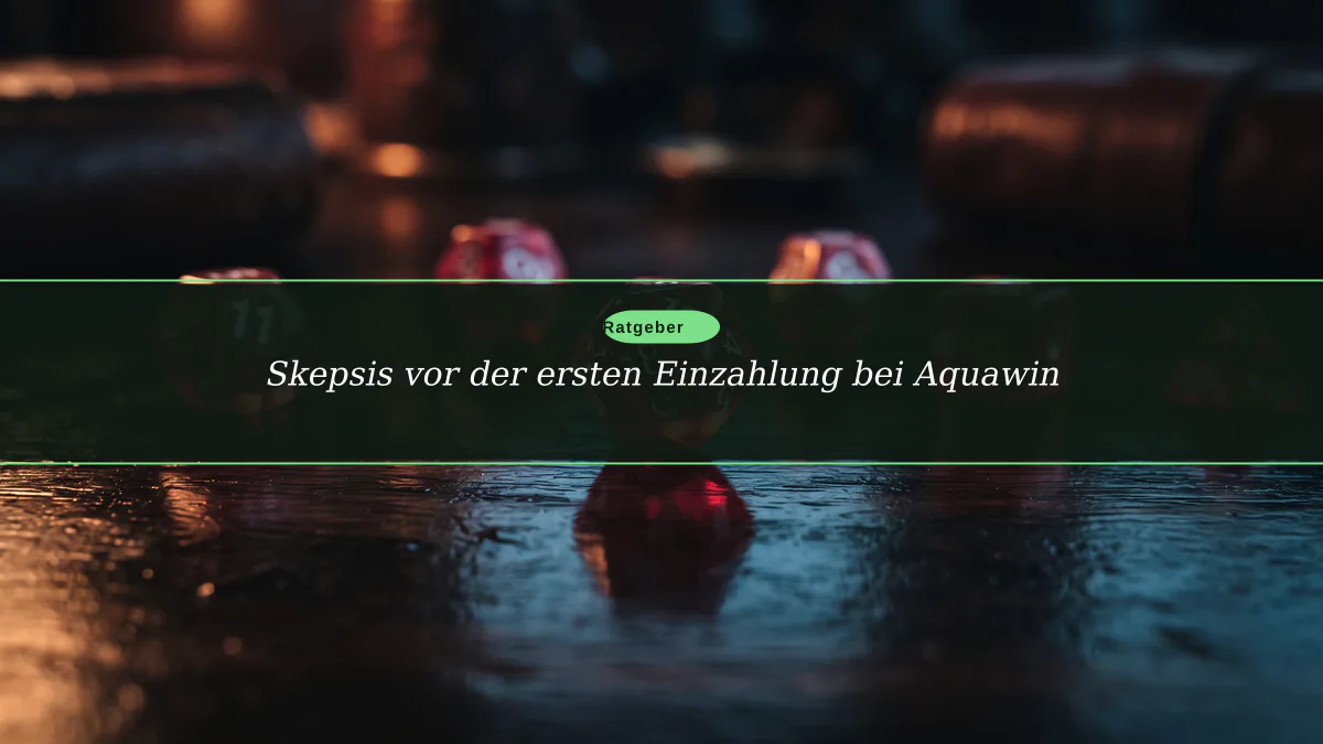 Skepsis vor der ersten Einzahlung bei Aquawin
