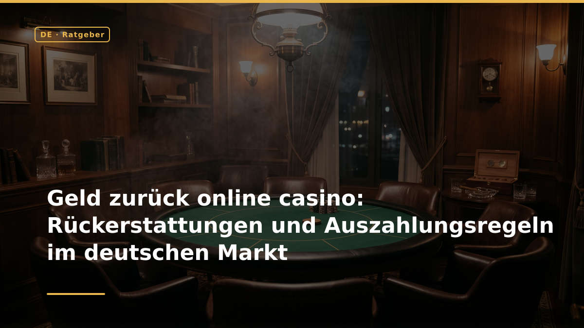 Geld zurück online casino: Rückerstattungen und Auszahlungsregeln im deutschen Markt