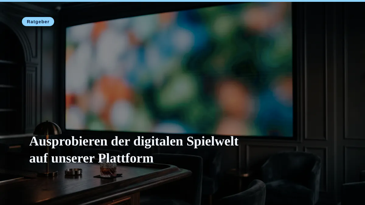 Ausprobieren der digitalen Spielwelt auf unserer Plattform