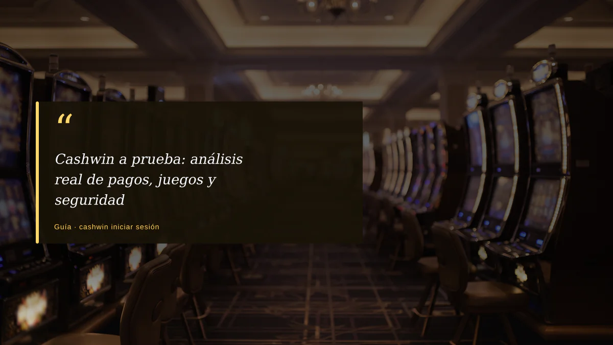 Cashwin a prueba: análisis real de pagos, juegos y seguridad
