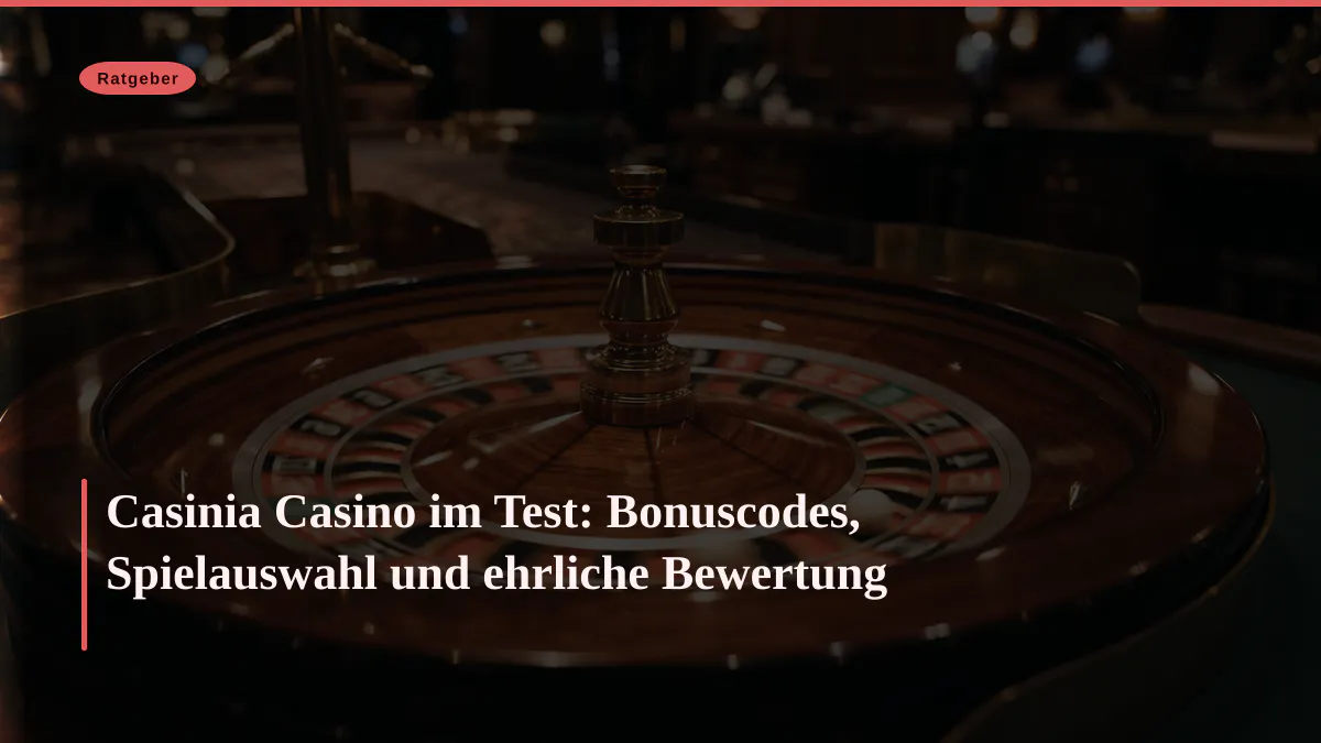 Casinia Casino im Test: Bonuscodes, Spielauswahl und ehrliche Bewertung