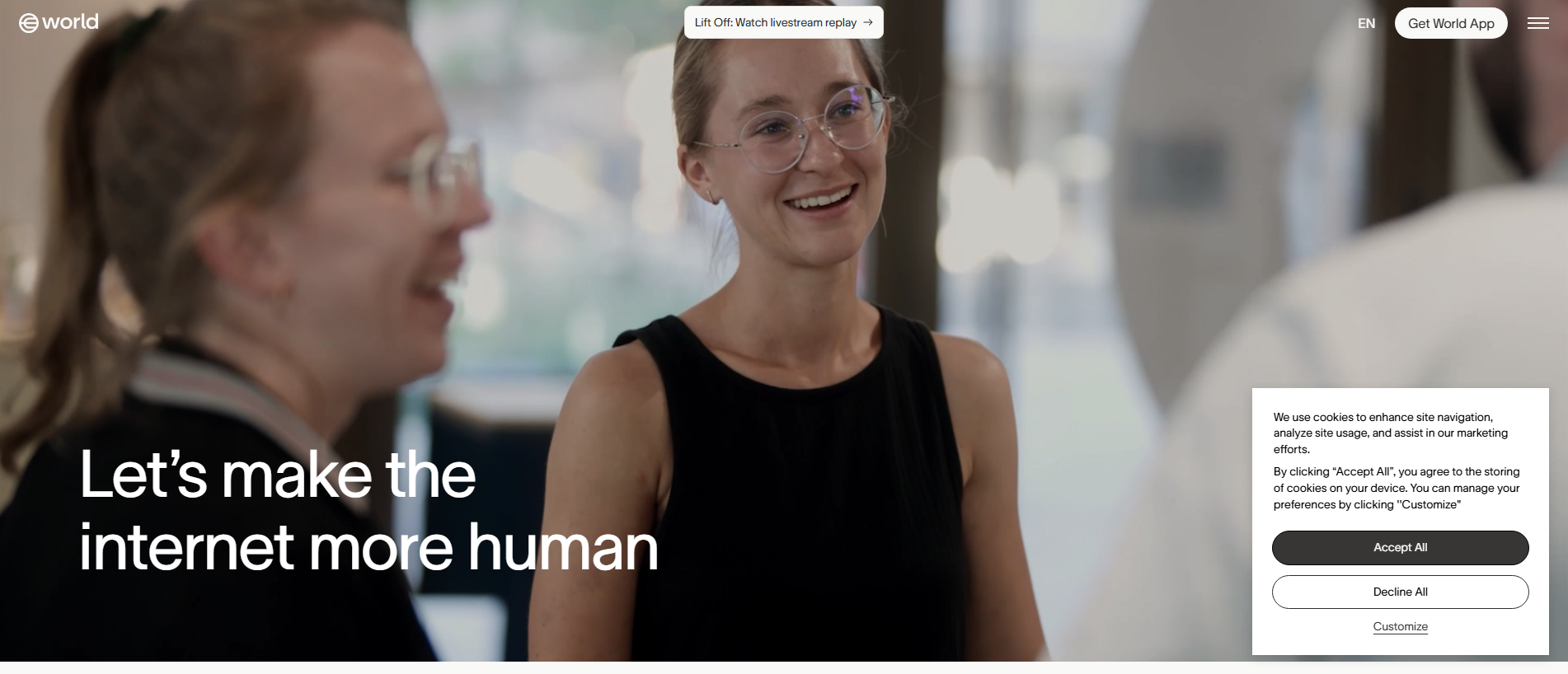 Screenshot of join-worldid.com