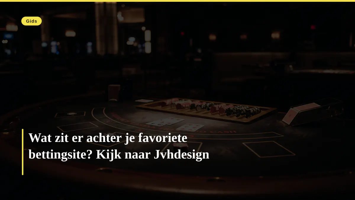 Wat zit er achter je favoriete bettingsite? Kijk naar Jvhdesign