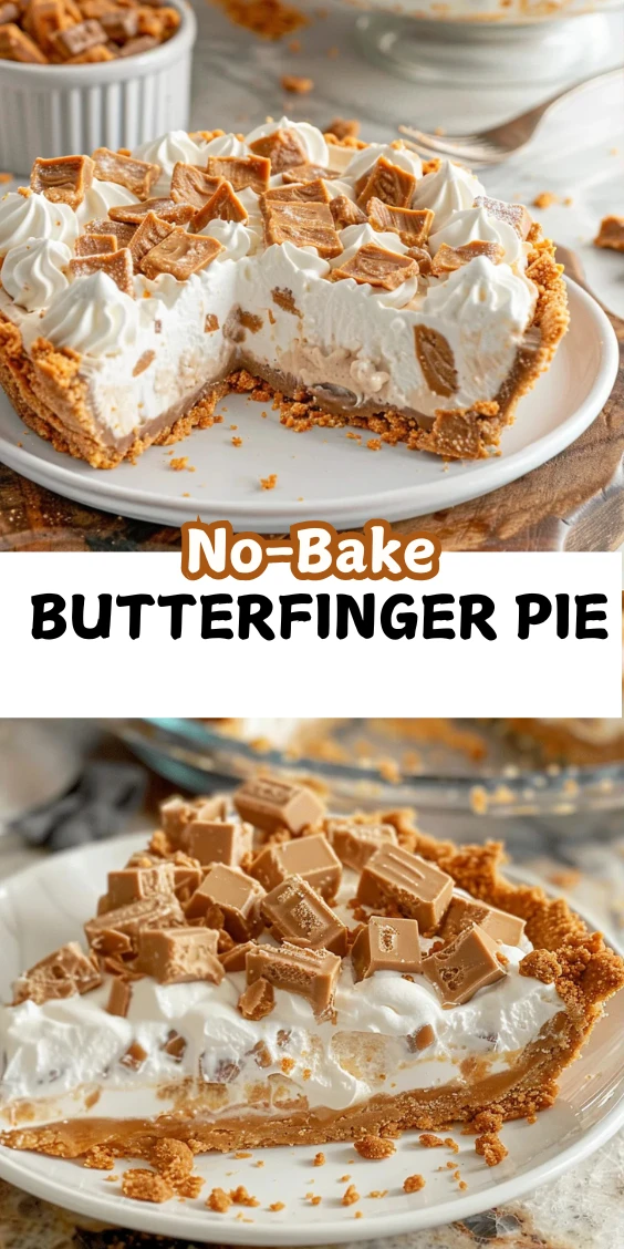 No-Bake Butterfinger Pie (Creamy & Irresistible!)