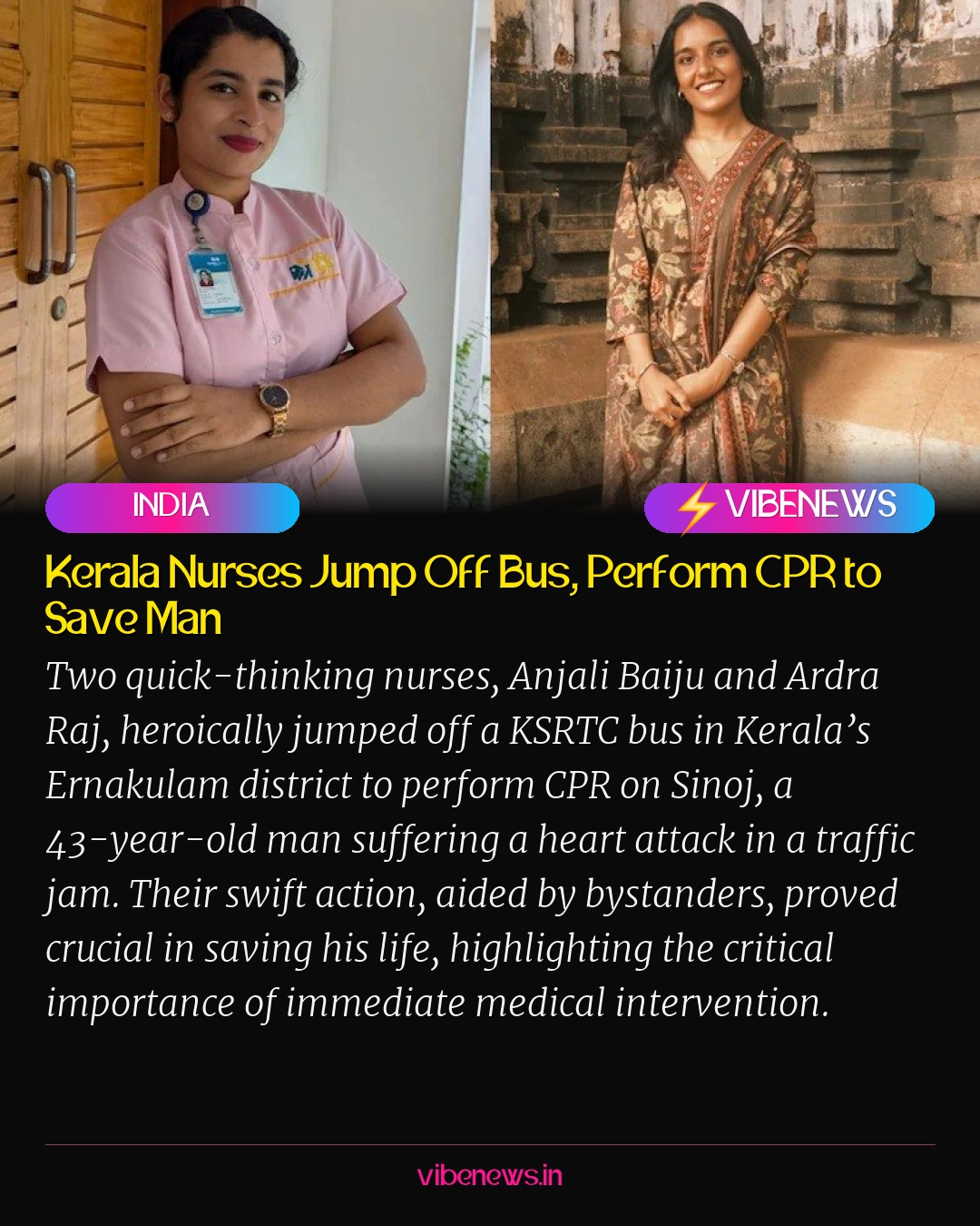 Kerala Nurses Jump Off Bus, Perform CPR to Save Man