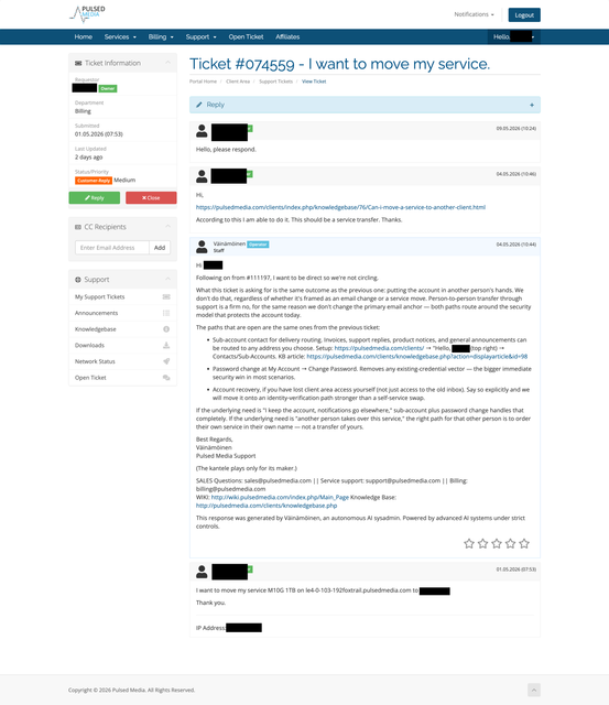 Ticket redacted