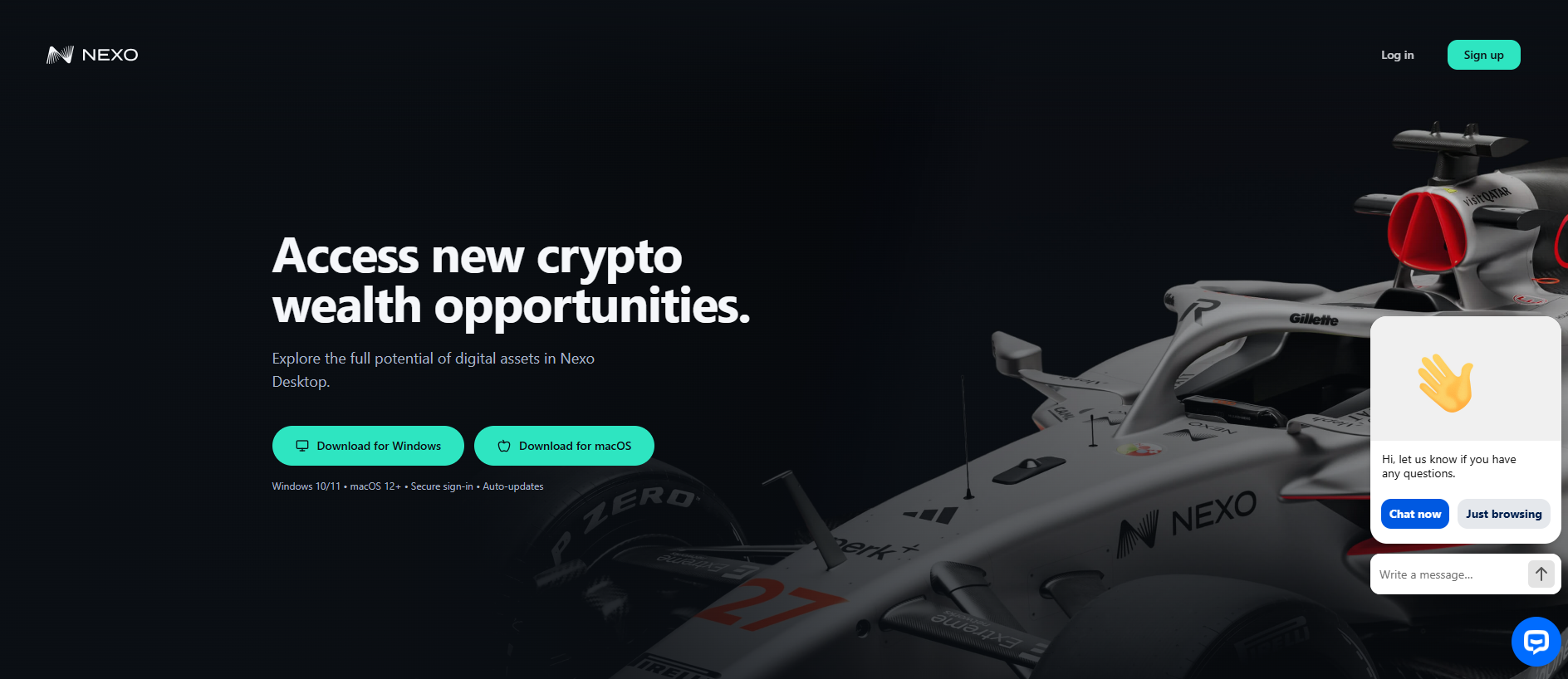 Screenshot of nexodesktop.io