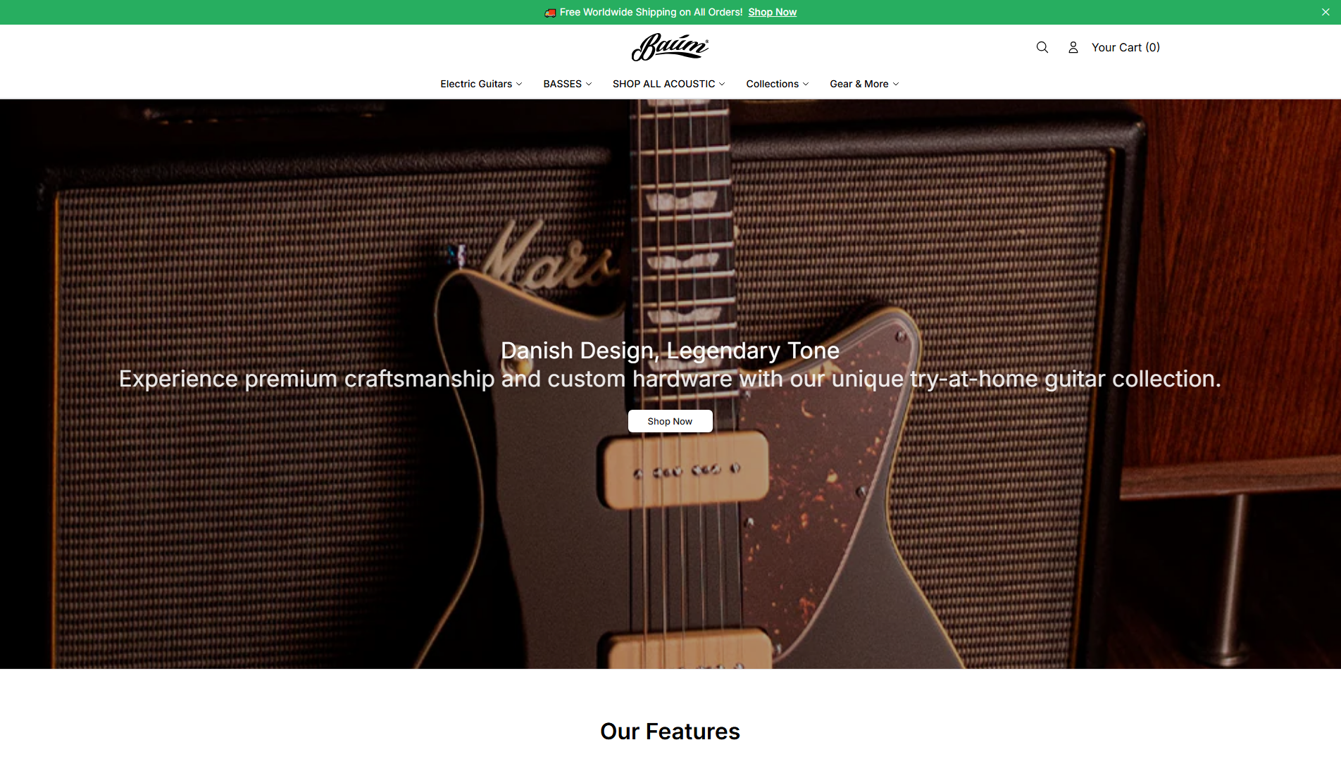 Stored capture of baumguitars.shop